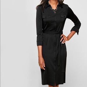 Talbots Black Shirt Dress Size Medium Like New
